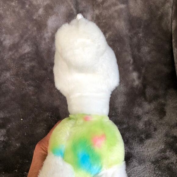 Pastel Unicorn Plush Aurora White 13" Green Tie Dye Floppy Stuffed Animal Toy - Picture 5 of 9